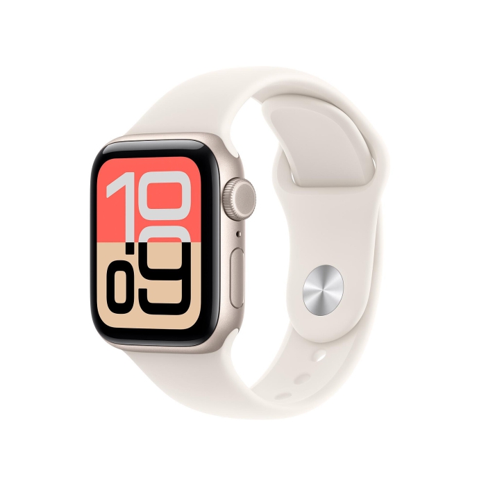 Apple Watch SE 3 GPS 40mm Starlight Aluminium Case with Starlight Sport Band - S/M